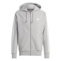 ADIDAS Essentials French Terry 3-Stripes Full-Zip Hoodie Men
