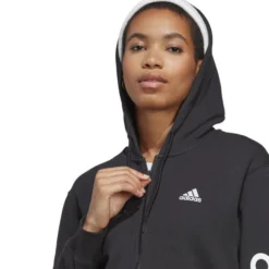 ADIDAS Linear French Terry Full Zip Hoodie Women -Wilson Sales Store 18376000 16